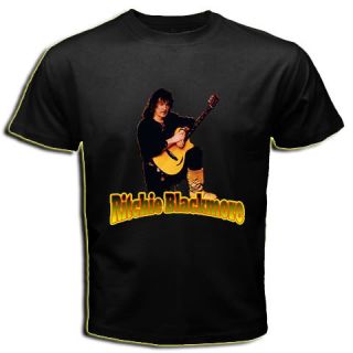 Ritchie Blackmore Rainbow Deep Purple Black T Shirt Tee