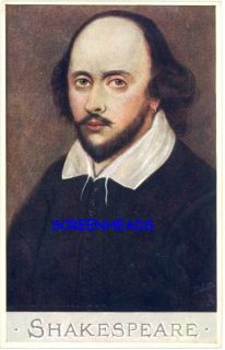 C1907 15 William Shakespeare C w Quinnell Tuck Postcard