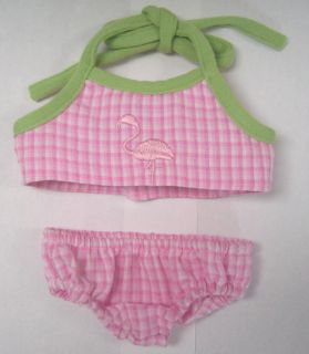 Doll Clothes Fit Bitty Baby Pink Flamingo Suit Coverup