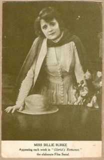 Billie Burke Glorias Romance Film Serial 1917 Vintage Postcard