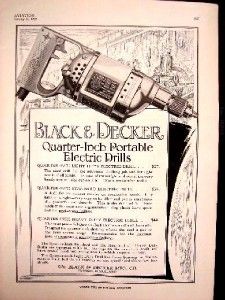 1929 black and decker electric drill ad a19 12x9