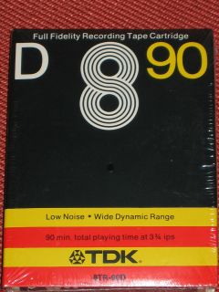 New TDK 8 Track 90 Minutes Blank Audio Tape Vintage
