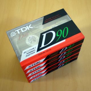   Vintage 1990 TDK D 90 High Output Blank Audio Cassette Tapes SEALED
