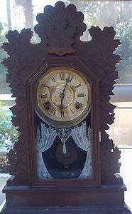 1879 Antique William L Gilbert Parlor Clock The Quail