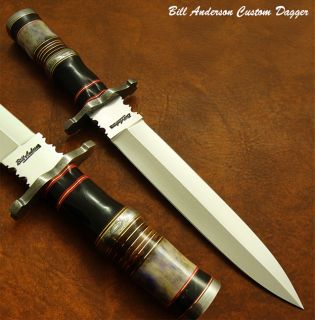 Bill Andersons Exquisite RARE 1 of A Kind Custom Art Dagger Knife 