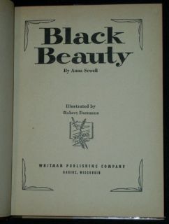 Black Beauty by Anna Sewell 1951 HC DJ Doremus IllustS