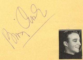 Bing Crosby Vintage 1930s Signed Album Page Autographed Singer Actor 