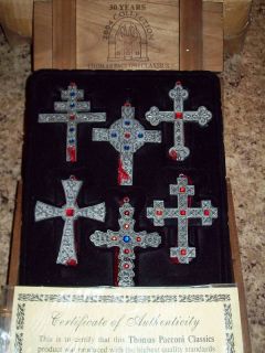 Thomas Pacconi Solid Pewter Crosses Mint Cross L K