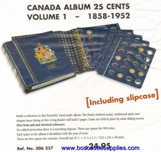 Lighthouse Canada Coin Album 25c Cents Vol 1 1858 1952