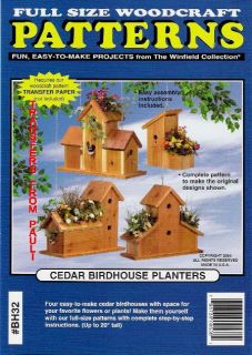 Four easy to make cedar birdhouses with space for your favorite 