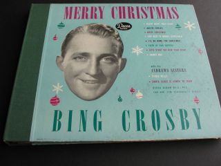 Bing Crosby Merry Christmas 1945 Decca A 403 5 Records 10 78rpm Set 