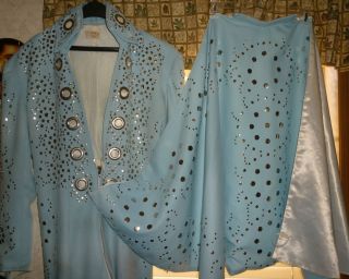 Elvis Style Powder Blue Jumpsuit by BK Enterprises