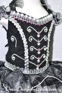 431Z Black High Glitz National Supreme Pageant Dress Rhinestones 