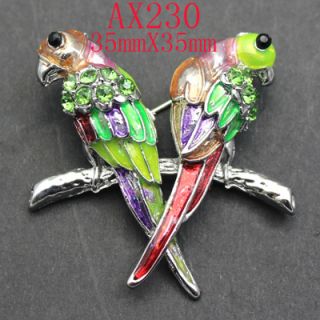   Fashion Rhinestone Crystal Enamel Bird Pin Brooch  AX230