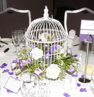 White Metal Oriental Bird Cage Small Size Weddings