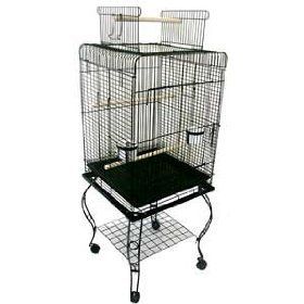 Features of Brand New Parrot Bird Cage Cages Play W/Stand L24xW16xH53 