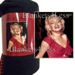 Marilyn Monroe Fleece Throw Blanket 50 x 60 Red Dress Brand New 