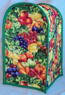 Quilted Fruit Vegetable Blender Cover Handmade Reversible