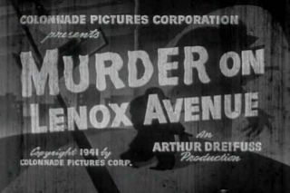African American Movies Murder on Lenox Avenue on DVD