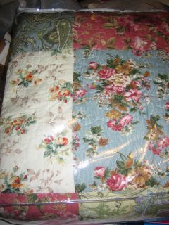 GREENLAND HOME BLOOMING PRAIRIE FULL QUEEN QUILT SET QUILT AND TWO 