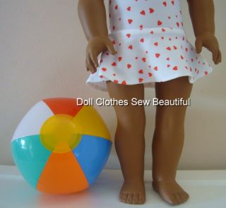 Doll Clothes Fits American Girl Blow Up Beach Ball Toy