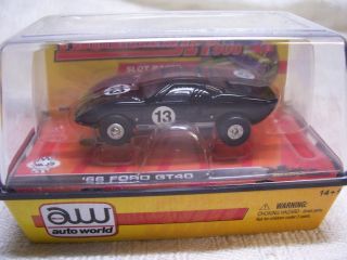 Auto World HO Scale 1966 Ford Black GT40 Slot Car MIB