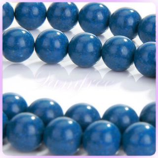 100 Australia Natural Blue Coral 8mm Round Loose Beads
