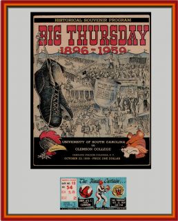 BIG THURSDAY 1896 1959 HISTORICAL SOUVENIER PROGRAM CLEMSON TIGERS VS 