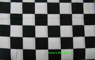 Race NASCAR Racing Black White Check Curtains Drapes