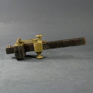 RARE Antique A H Blaisdell Brass Hardwood Marking Gauge Patented 1868 