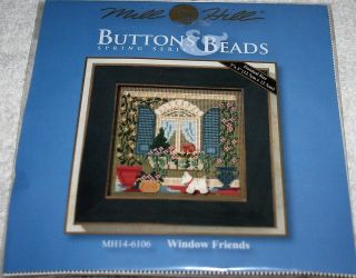 Mill Hill Buttons Beads Kit spring series WINDOW FRIENDS cat dog
