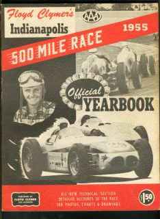 Indianapolis 500 Yearbook Floyd Clymer 1955 Indy Race FN