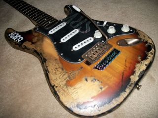   Electric   Squier   Strat   Fender   Custom Painted   SRV   Blues/Rock