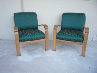 Robert Scott Sally Sirkin Lewis Deco Lounge Chairs