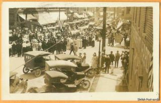 blanchester oh real photo downtown 1928 2280