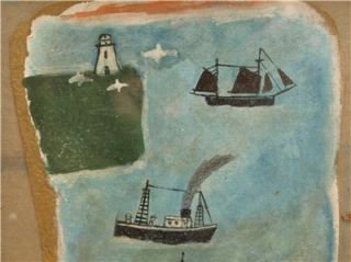 FIND Early 20thC Painting Alfred Wallis 1855 1942 Boats entering 