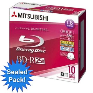 10 Verbatim Blu Ray DVD BDR 25GB Blank Bluray Discs 6X