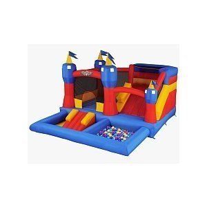 New Blast Zone Misty Kingdom Inflatable Bouncer Water Park with Slide 