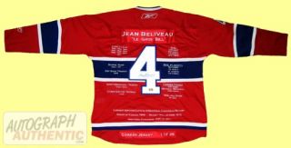 Autographed Jean Beliveau Limited Edition Career Jersey