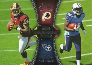 2012 TOPPS PARAMOUNT PAIRS ROBERT GRIFFIN III KENDALL WRIGHT