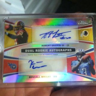   Chrome Dual RC Auto Robert Griffin III Kendall Wright 11 30