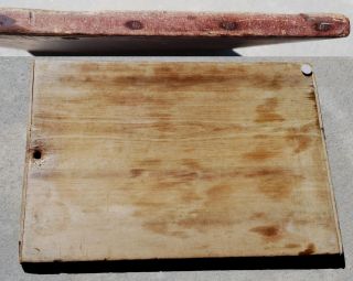   Antique Old Red Dough Board Stove Cutting Farmhouse Noodle Sink