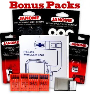   Free Bonus Pack With Your Purchase of the Janome Memory Craft 9500