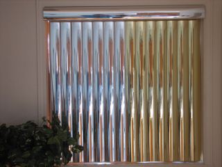 Reflective Gold Silver Vertical Blinds 104x84 Customm