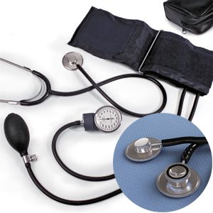 Blood Pressure Kit 1 Dual Head Stethoscope and 1 Aneroid 