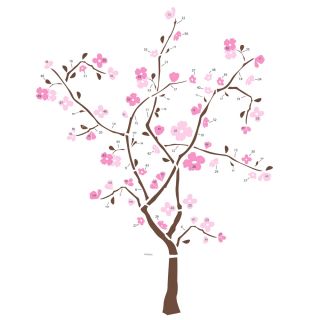 Cherry Blossom Giant Tree Pink Brown Giant Wall Decal Stickers 