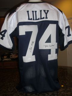 Bob Lilly Dallas Cowboys Autographed Thanksgiving Jersey w Insc JSA 