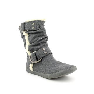 Blowfish Hamura Womens Size 5 5 Gray Textile Fashion Mid Calf Boots 
