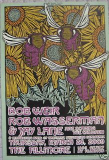 Bob Weir Grateful Dead Fillmore Poster Wasserman Original F1001 Gary 