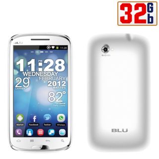 Blu Studio 5 3 D510A 32GB White 3G ATT Android Touchscreen Dual Sim 